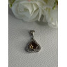 925 Sterling Silver Spinel & Beryl Pendant Length 0.95 Inch