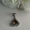 925 Sterling Silver Spinel & Beryl Pendant Length 0.95 Inch