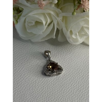 925 Sterling Silver Spinel & Beryl Pendant Length 0.95 Inch
