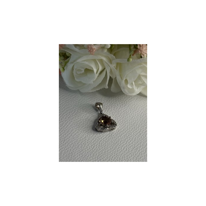 925 Sterling Silver Spinel & Beryl Pendant Length 0.95 Inch