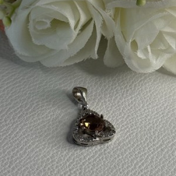 925 Sterling Silver Spinel & Beryl Pendant Length 0.95 Inch