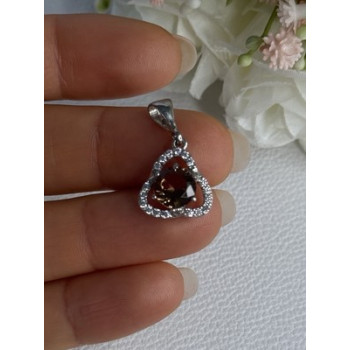 925 Sterling Silver Spinel & Beryl Pendant Length 0.95 Inch