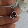 925 Sterling Silver Spinel & Beryl Pendant Length 0.95 Inch