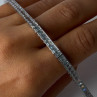 Elegant 925 Sterling Silver CZ Bracelet Length 8 Inch