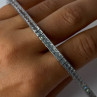 Elegant 925 Sterling Silver CZ Bracelet Length 8 Inch