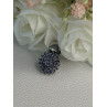 925 Sterling Silver Tanzanite Flower Pendant Length 0.85 Inch