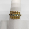 10K Yellow Gold Citrine & Aquamarine Ring Size 6