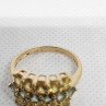 10K Yellow Gold Citrine & Aquamarine Ring Size 6
