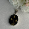 925 Sterling Silver Real Pressed Flower Pendant Length 1.70 Inch