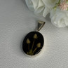 925 Sterling Silver Real Pressed Flower Pendant Length 1.70 Inch