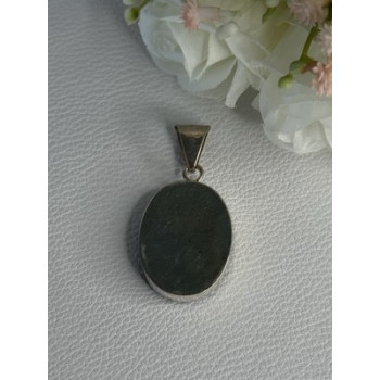 925 Sterling Silver Real Pressed Flower Pendant Length 1.70 Inch