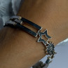 Vintage 925 Sterling Silver Sun Face Bracelet Length 8