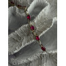 Lovely 925 Sterling Silver Ruby Bracelet Length 7