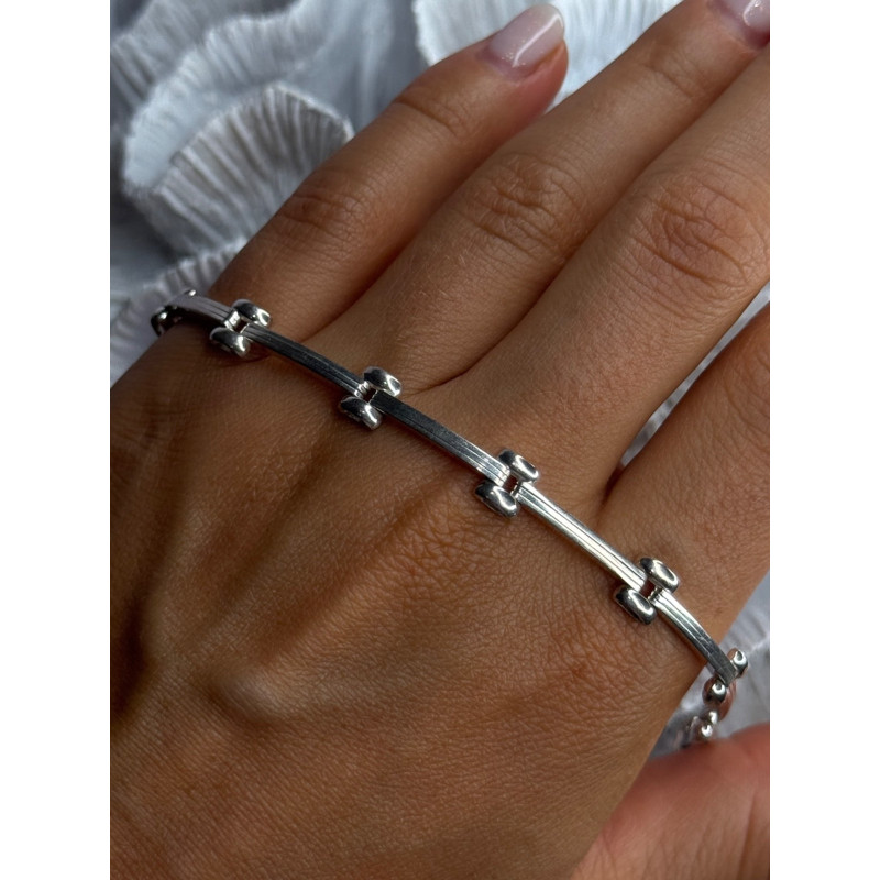 Elegant Italy 925 Sterling Silver Bracelet Length 7