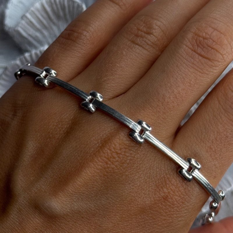 Elegant Italy 925 Sterling Silver Bracelet Length 7
