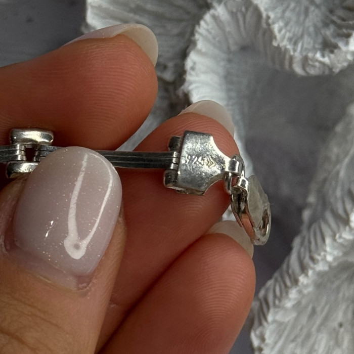 Elegant Italy 925 Sterling Silver Bracelet Length 7