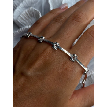 Elegant Italy 925 Sterling Silver Bracelet Length 7