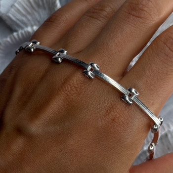 Elegant Italy 925 Sterling Silver Bracelet Length 7