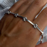 Elegant Italy 925 Sterling Silver Bracelet Length 7