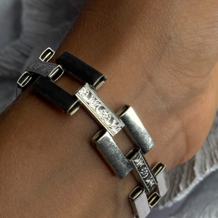 Beautiful Vintage 925 Sterling Silver Bracelet Length 7