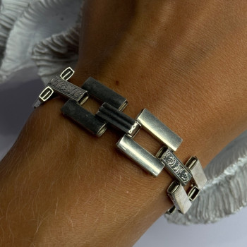Beautiful Vintage 925 Sterling Silver Bracelet Length 7