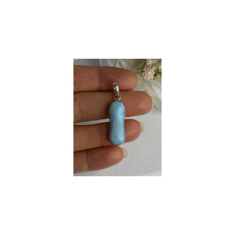 925 Sterling Silver Turquoise Pendant Length 1.50 Inch