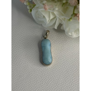 925 Sterling Silver Turquoise Pendant Length 1.50 Inch