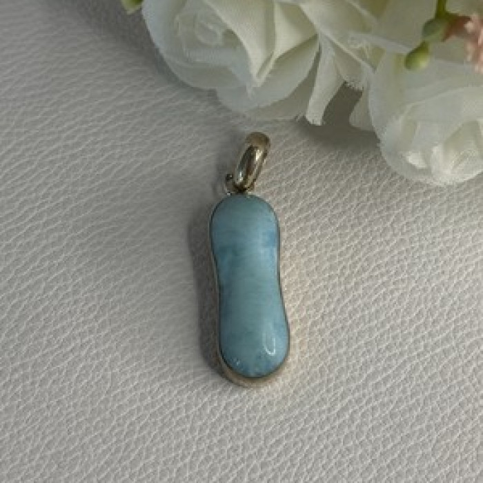 925 Sterling Silver Turquoise Pendant Length 1.50 Inch