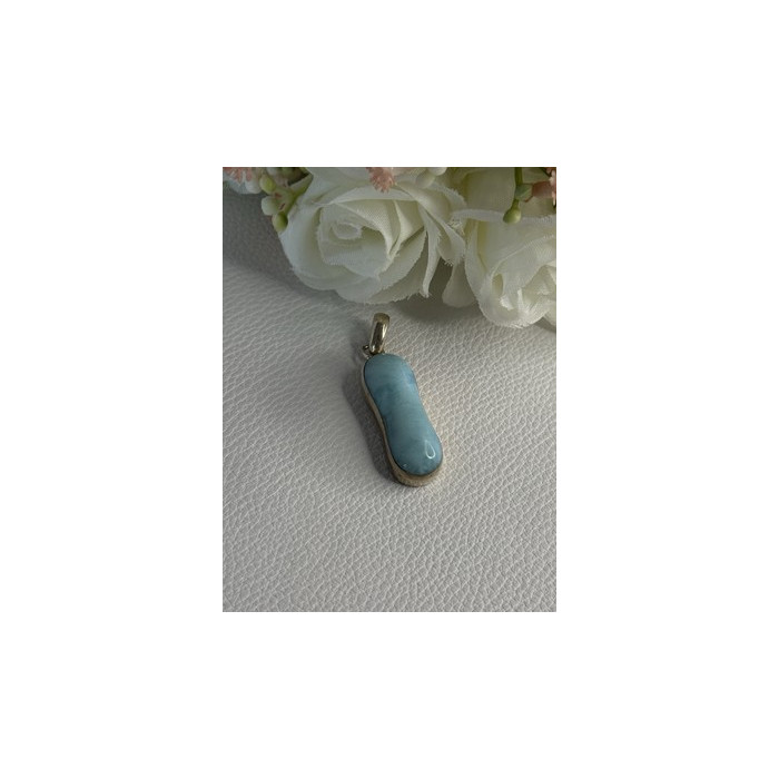 925 Sterling Silver Turquoise Pendant Length 1.50 Inch