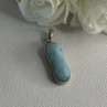 925 Sterling Silver Turquoise Pendant Length 1.50 Inch