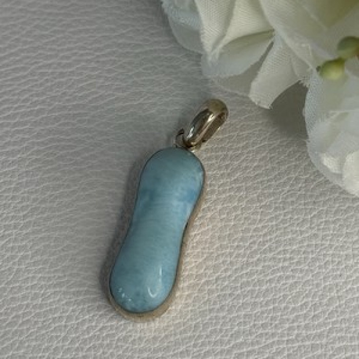 925 Sterling Silver Turquoise Pendant Length 1.50 Inch