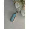 925 Sterling Silver Turquoise Pendant Length 1.50 Inch