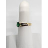 14K YELLOW GOLD EMERALD & DIAMONDS  RING  SIZE 5.5