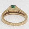 14K Yellow Gold Emerald & Diamonds Ring Size 5.5