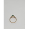 14K YELLOW GOLD EMERALD & DIAMONDS  RING  SIZE 5.5