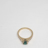 14K Yellow Gold Emerald & Diamonds Ring Size 5.5