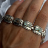 Vintage 925 Sterling Silver Abalone Bracelet Length 6.5
