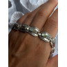 Vintage 925 Sterling Silver Abalone Bracelet Length 6.5