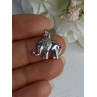 925 Sterling Silver Beryl Elephant Pendant Length 0.80 Inch
