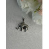 925 Sterling Silver Beryl Elephant Pendant Length 0.80 Inch