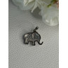 925 Sterling Silver Beryl Elephant Pendant Length 0.80 Inch