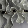 Vintage 925 Sterling Silver Onyx Bracelet Length 7