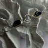 Vintage 925 Sterling Silver Onyx Bracelet Length 7