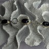Vintage 925 Sterling Silver Onyx Bracelet Length 7
