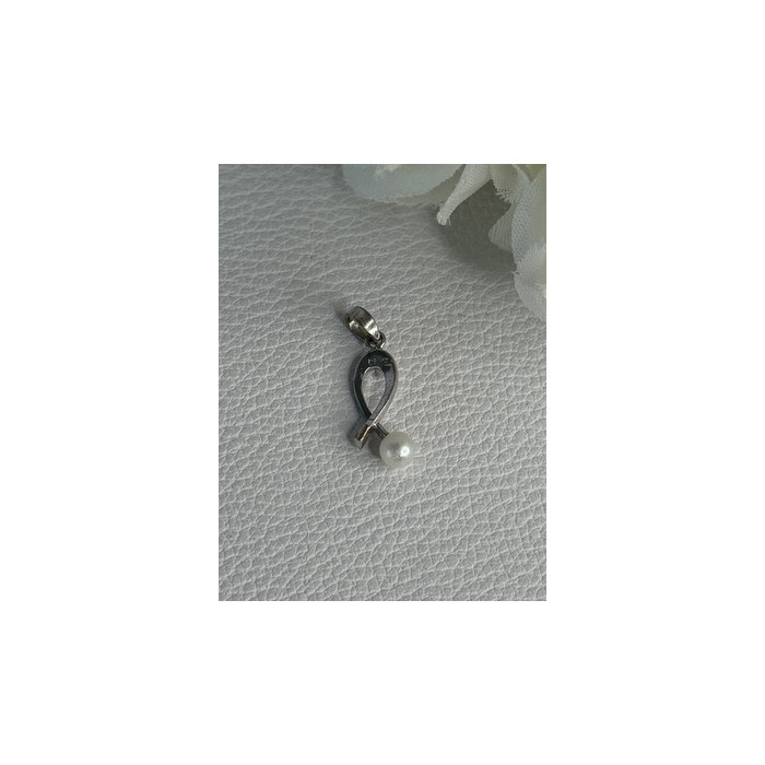 925 STERLING SILVER PEARL PENDANT LENGTH 0.80 INCH