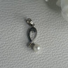 925 Sterling Silver Pearl Pendant Length 0.80 Inch