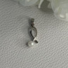925 Sterling Silver Pearl Pendant Length 0.80 Inch