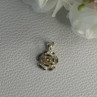 925 Sterling Silver Flower Pendant Length 0.60 Inch