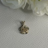 925 Sterling Silver Flower Pendant Length 0.60 Inch