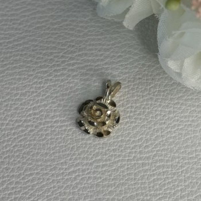 925 Sterling Silver Flower Pendant Length 0.60 Inch